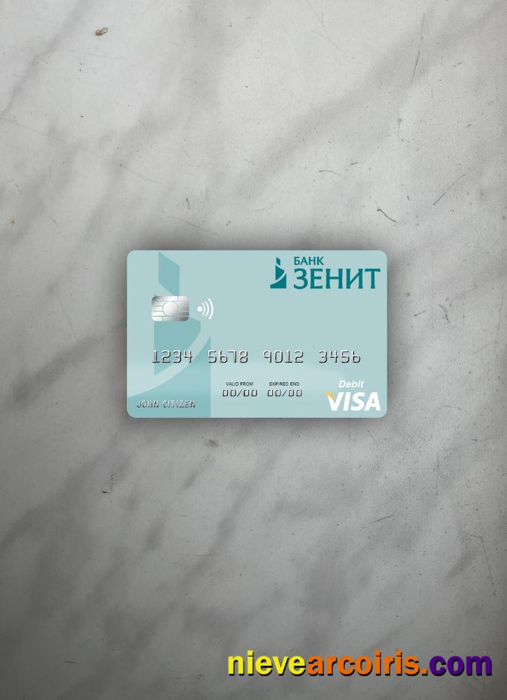 Russia Bank ZENIT visa debit card photolook